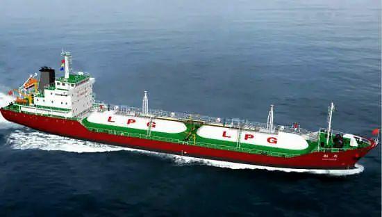 长江船舶设计院承接5500m06全压式lpg运输船设计
